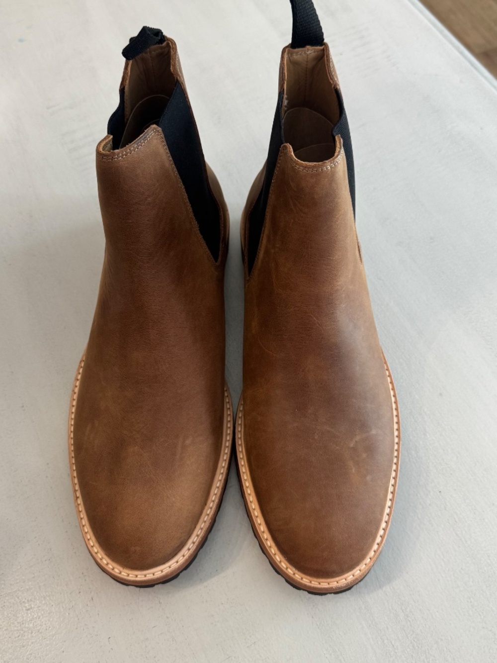 Nisolo Men's Marco Everyday Chelsea Leather Boots in Tobacco Sz 10.5 NIB - Picture 7 of 14